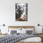 White Tiger in Motion – ManJiangHong Art Series Canvas Afdruk (Insitu (Slaapkamer))