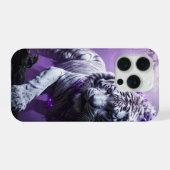 White Tiger in Purple Storm – Majestic Phone Case (Verso Horizontal)