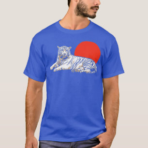 White Tiger Lover Minimalist Sun Wildlife T-shirt