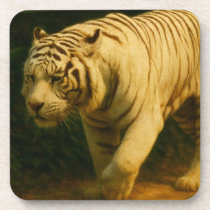 White Tiger Majesty – gestileerde wildlife art pri Bier Onderzetter