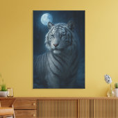White Tiger – Mystical Fantasy Portrait – ManJiang Canvas Afdruk (Insitu (Woonkamer))