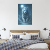 White Tiger – Mystical Fantasy Portrait – ManJiang Canvas Afdruk (Insitu (Slaapkamer))