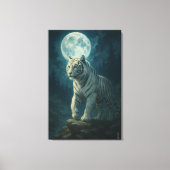 White Tiger – Mystical Fantasy Portrait – ManJiang Canvas Afdruk (Voorkant)