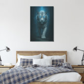 White Tiger – Mystical Fantasy Portrait – ManJiang Canvas Afdruk (Insitu (Slaapkamer))