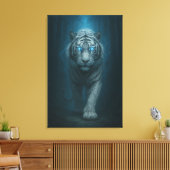 White Tiger – Mystical Fantasy Portrait – ManJiang Canvas Afdruk (Insitu (Woonkamer))