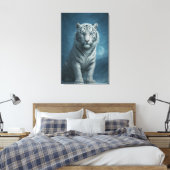 White Tiger – Mystical Fantasy Portrait – ManJiang Canvas Afdruk (Insitu (Slaapkamer))