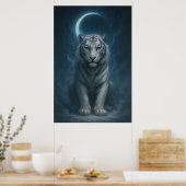 White Tiger – Mystical Fantasy Portrait – ManJiang Poster (Keuken)
