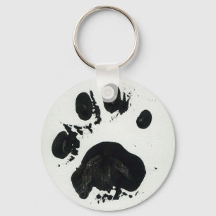 White Tiger Paw Print Sleutelhanger