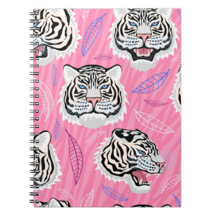 White Tiger Roar: Oerwoud regenwoudpatroon Notitieboek