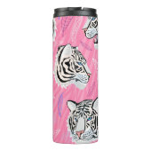 White Tiger Roar: Oerwoud regenwoudpatroon Thermosbeker (Achterkant)