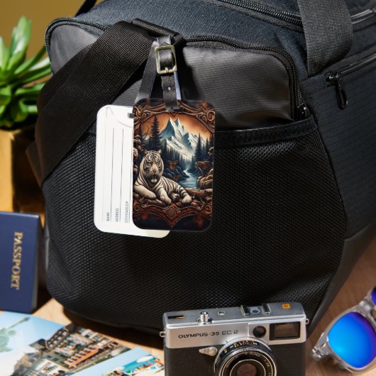 White Tiger Serenity Bagagelabel (Voorkant & Achterkant)