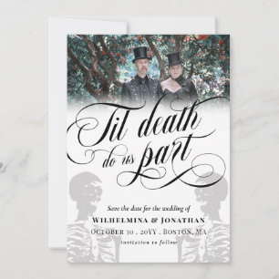 White Til Death Do ons Part Photo Save the Date