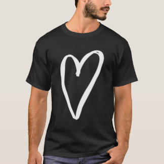 White Tiny He Pocket's Day Love T-shirt
