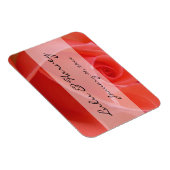 White Tipped roze Rose Personal Wedding Magneet (Rechterzijde)