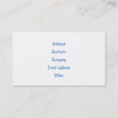 White Tooth Box Pattern Dentist Visitekaartje (Achterkant)