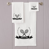 white towel, bath towel, guest towel, tennis,