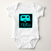 White Trailer Park Trash Poor Dumb Rednek Romper (Voorkant)