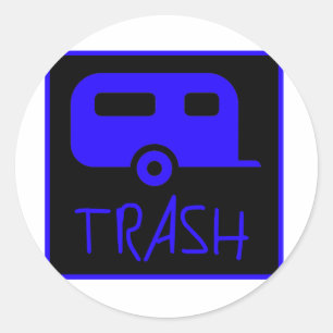 White Trailer Park Trash Poor Dumb Rednek Ronde Sticker