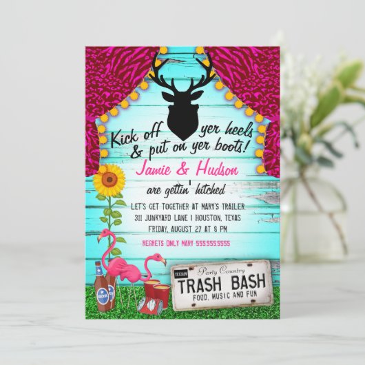 White Trash Bash Kaart (Staand voorkant)