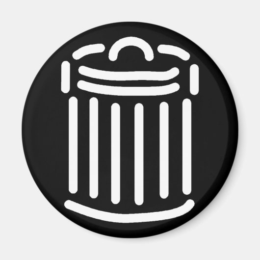 White Trash Can Symbool Magneet (Voorkant)