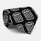 White Trash Can Symbool Stropdas (Opgerold)