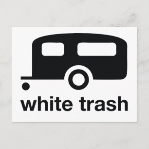 White Trash trailer icon - trailer park Briefkaart