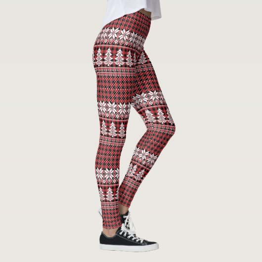 White Tree and Snowflake Leggings (Droite)