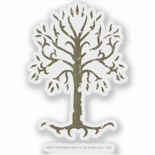 White Tree of Gondor Aged Sticker (Voorkant)
