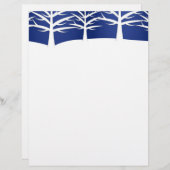 White Tree Sihouette Elegant Christmas (Voorkant / Achterkant)