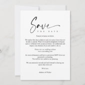 White Trendy Collage Wedding Save Date 4 Photos (Achterkant)