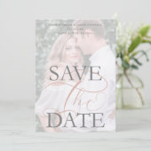 White Trendy Transparency Effect Photo Wedding (Staand voorkant)