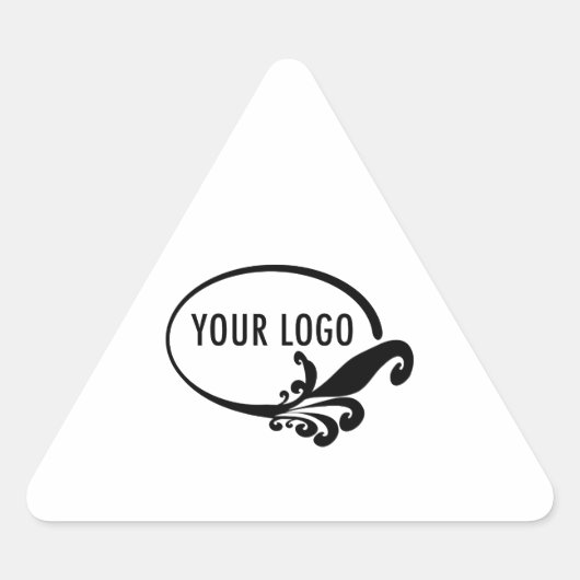 White Triangle Product Label Stickers Company Logo (Voorkant)