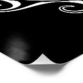 White Tribal Turtle Perfect Poster (Hoek)