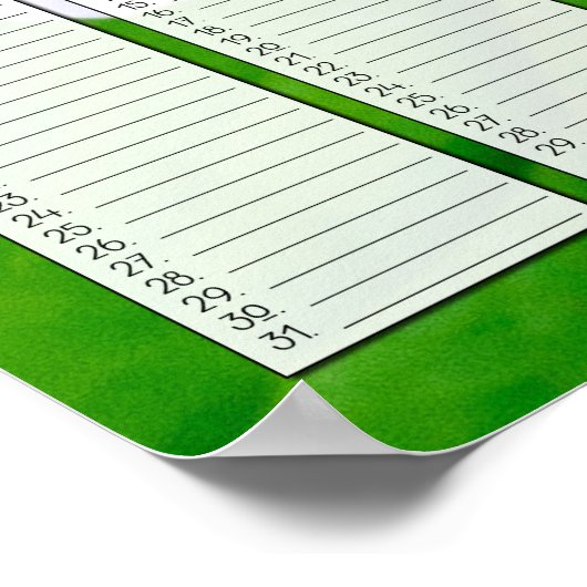 White Trillium Custom Special Days Calendar Poster (Hoek)