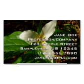 White Trillium Flower Spring Wilde Magnetisch Visitekaartje (Voorkant)