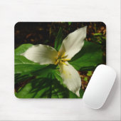 White Trillium Flower Spring Wilde Muismat (Met muis)
