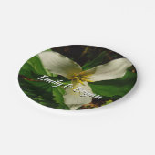 White Trillium Flower Spring Wilde Papieren Bordje (Gekanteld)