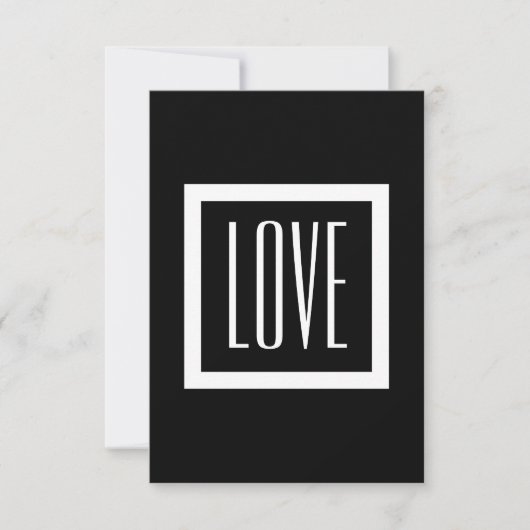 White Trim Love RSVP Wedding V77A (Voorkant)