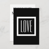 White Trim Love RSVP Wedding V77A (Voorkant / Achterkant)