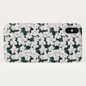 White Tropical Flowers Pattern Case-Mate iPhone Case (Achterkant (horizontaal))