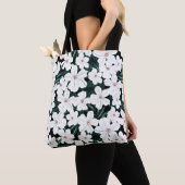 White Tropical Flowers Pattern Draagtas (Dichtbij)