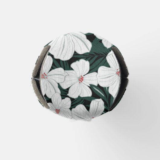 White Tropical Flowers Pattern Flesjeskoeler (Bodem)