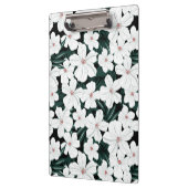 White Tropical Flowers Pattern Klembord (Links)