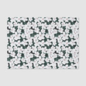 White Tropical Flowers Pattern Tissuepapier (Voorkant)
