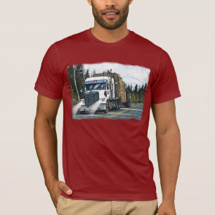 White Truck met Hay Bales voor truckers T-shirt