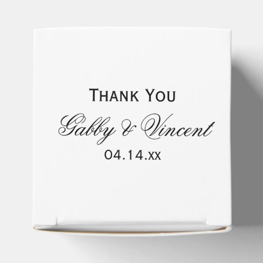 White Tulip and Pearls Spring Wedding Bedankdoosjes (Bovenkant)