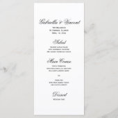 White Tulip and Pearls Spring Wedding Menu (Achterkant)