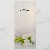 White Tulip Bouquet Spring Wedding Menu (Voorkant)