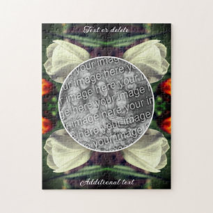 White Tulip Flower Personalized Voeg je eigen foto Legpuzzel