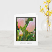 White Tulips Deepest Sympathpathy Card Kaart (Gele Bloem)